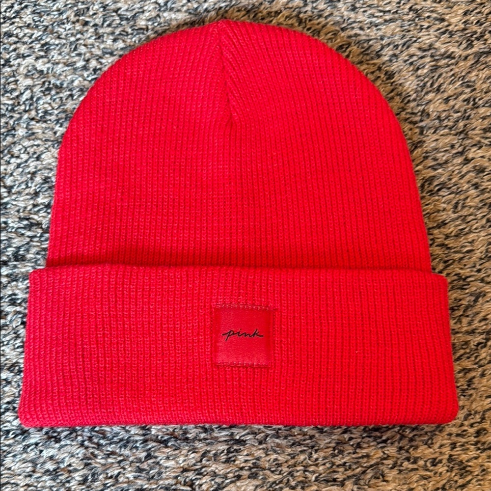 Pink Ribbed Beanie - Picture 1 of 3